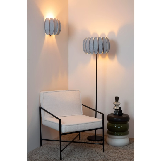 SPENCER Lampa podłogowa Ø 40 cm 1xE27 Szary 34745/81/36 Lucide - zdjęcie dodatkowe 3